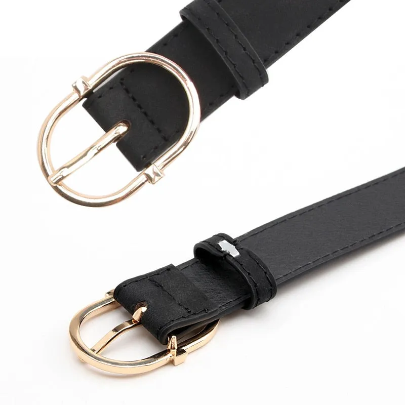 Simple Leather Gold Buckle