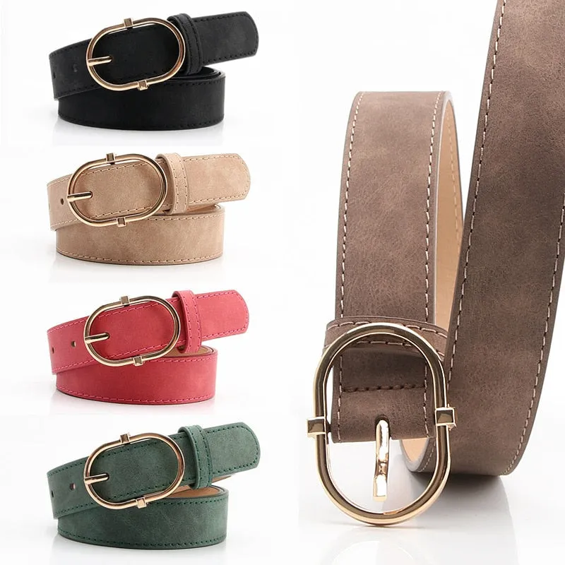 Simple Leather Gold Buckle