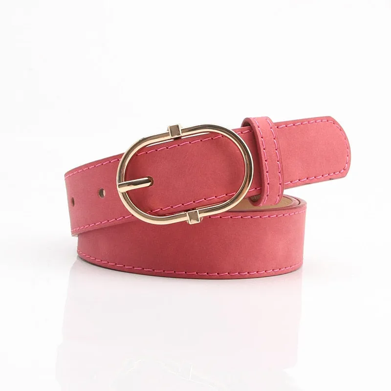 Simple Leather Gold Buckle