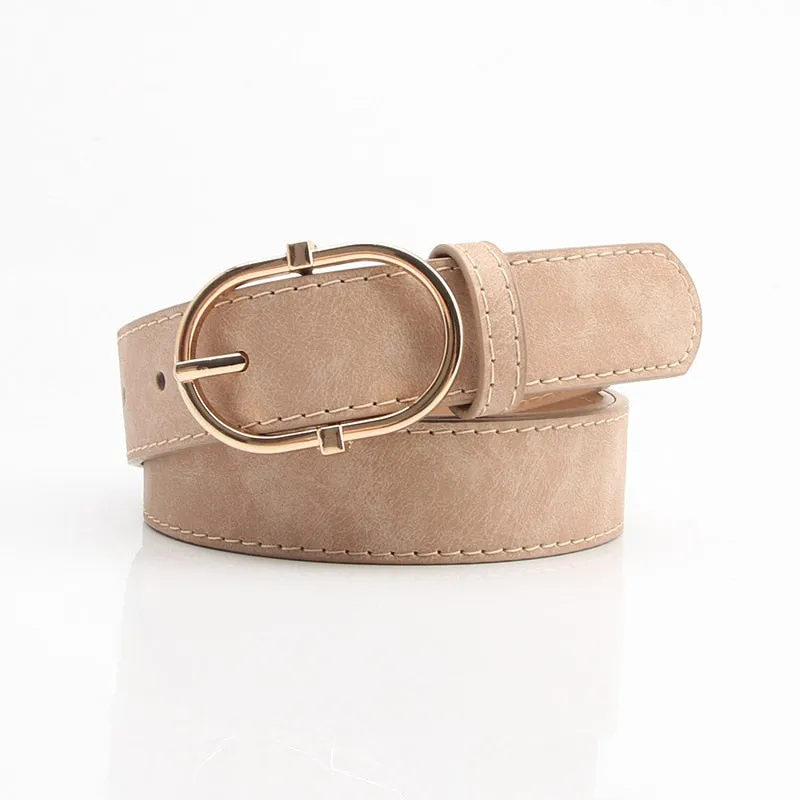 Simple Leather Gold Buckle