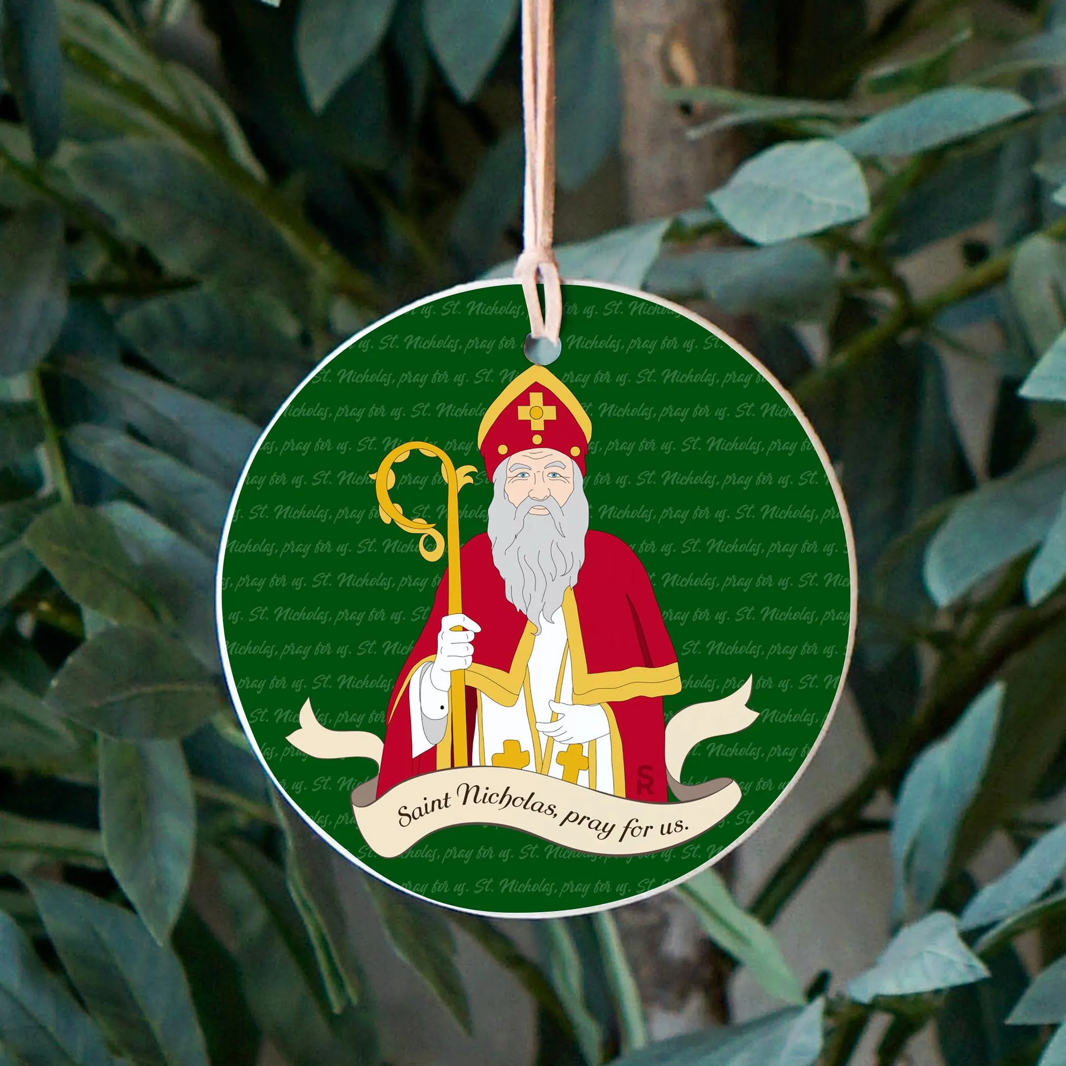 St. Nicholas 4" Round Ornament