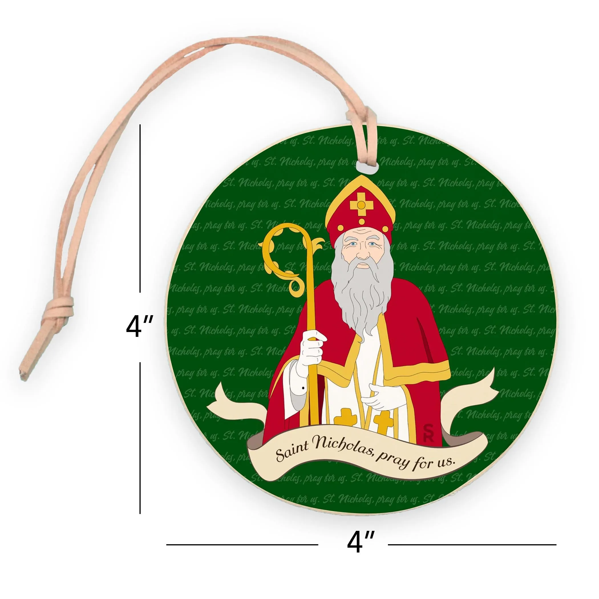 St. Nicholas 4" Round Ornament