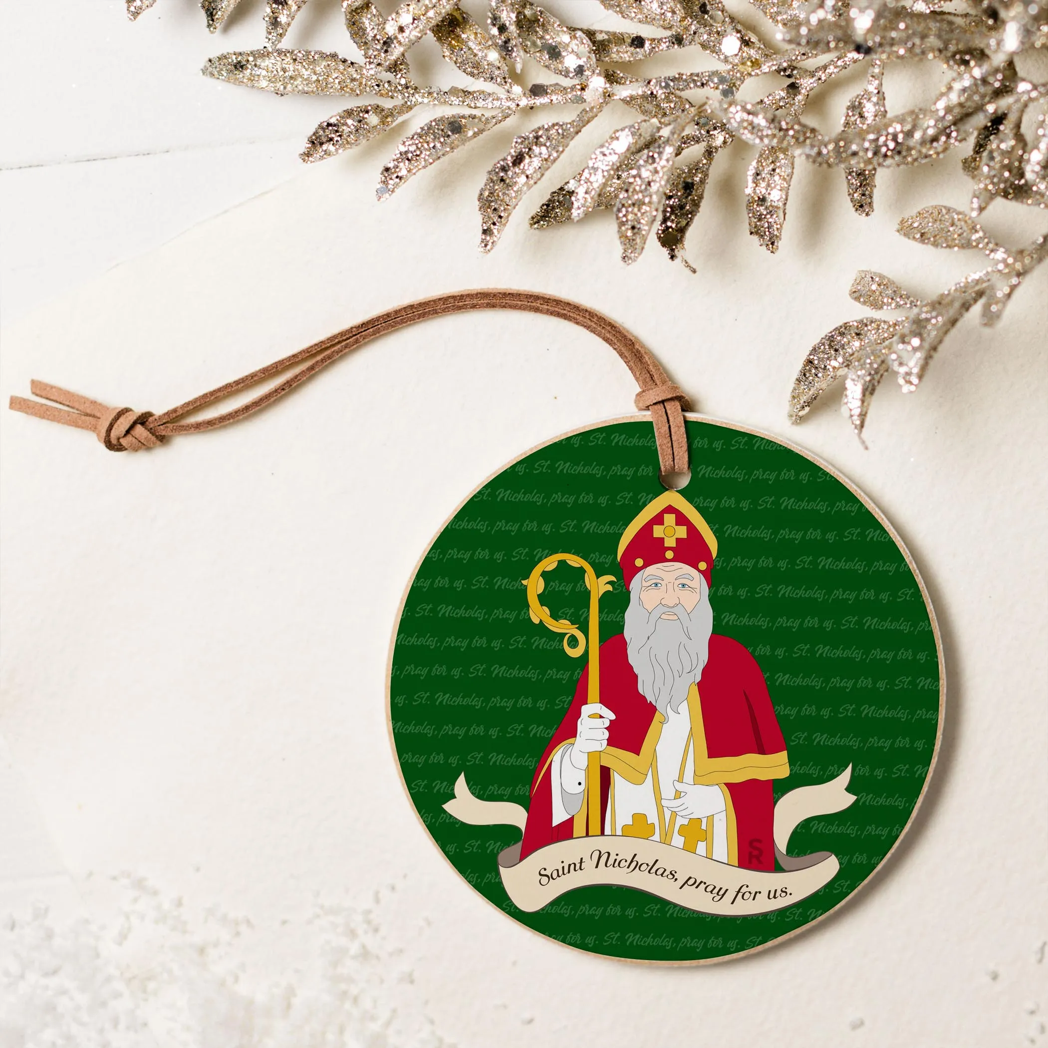 St. Nicholas 4" Round Ornament