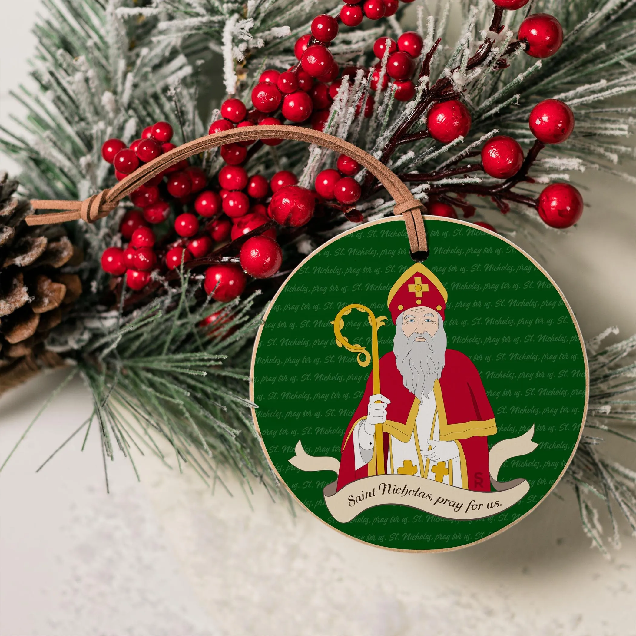 St. Nicholas 4" Round Ornament