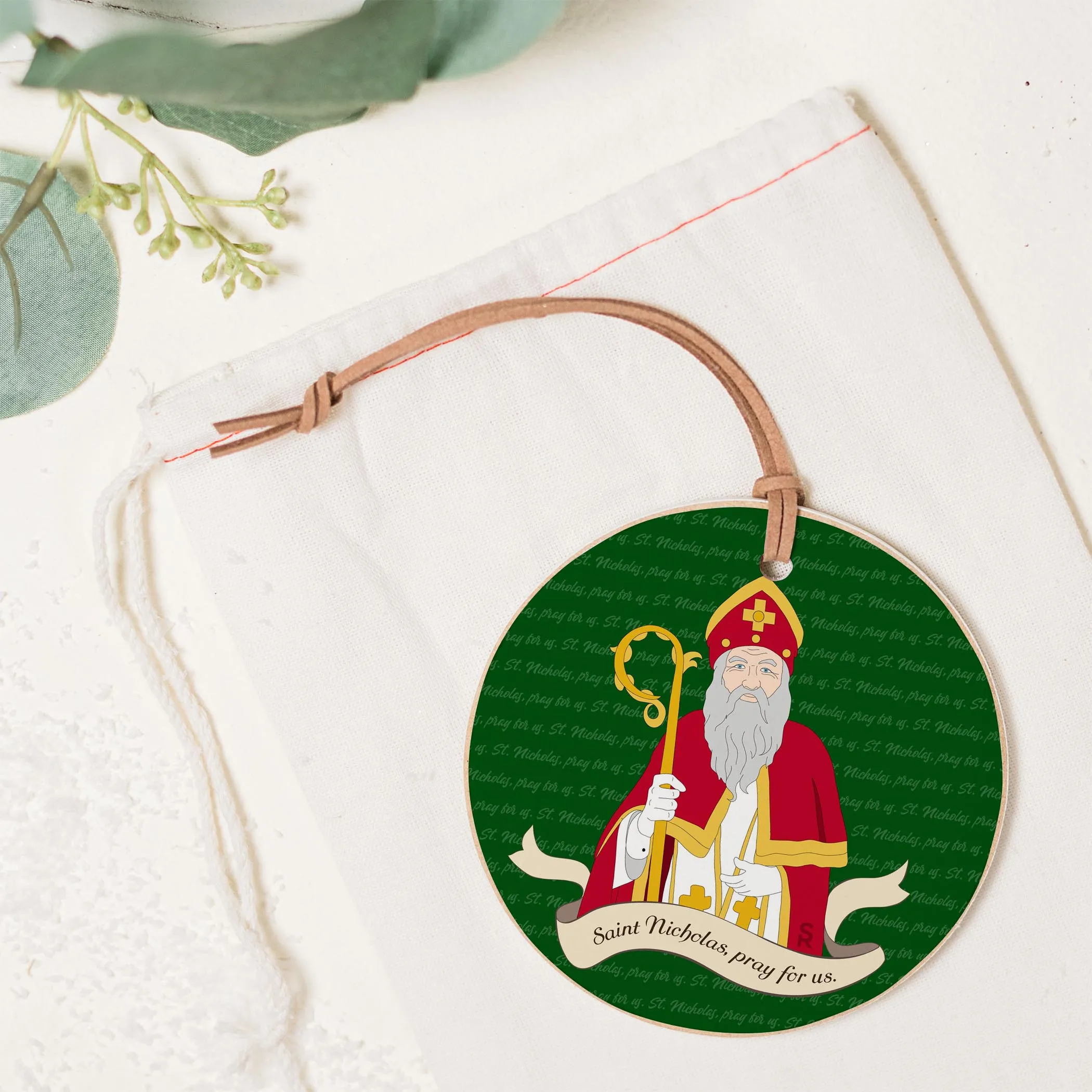 St. Nicholas 4" Round Ornament