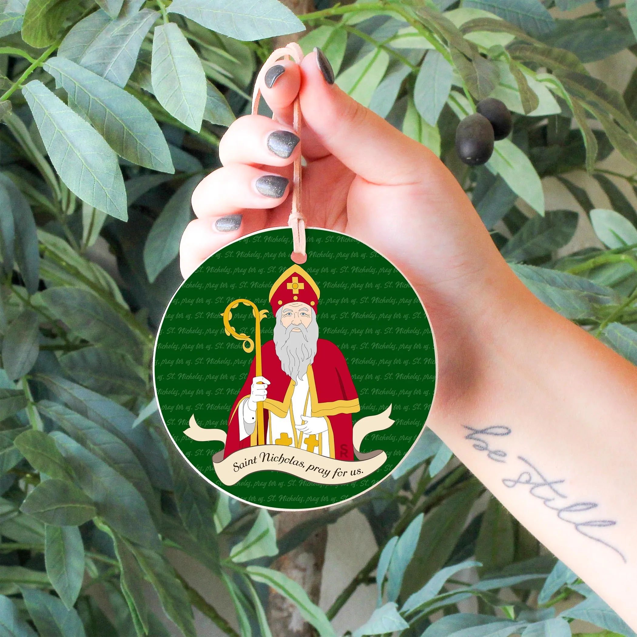 St. Nicholas 4" Round Ornament