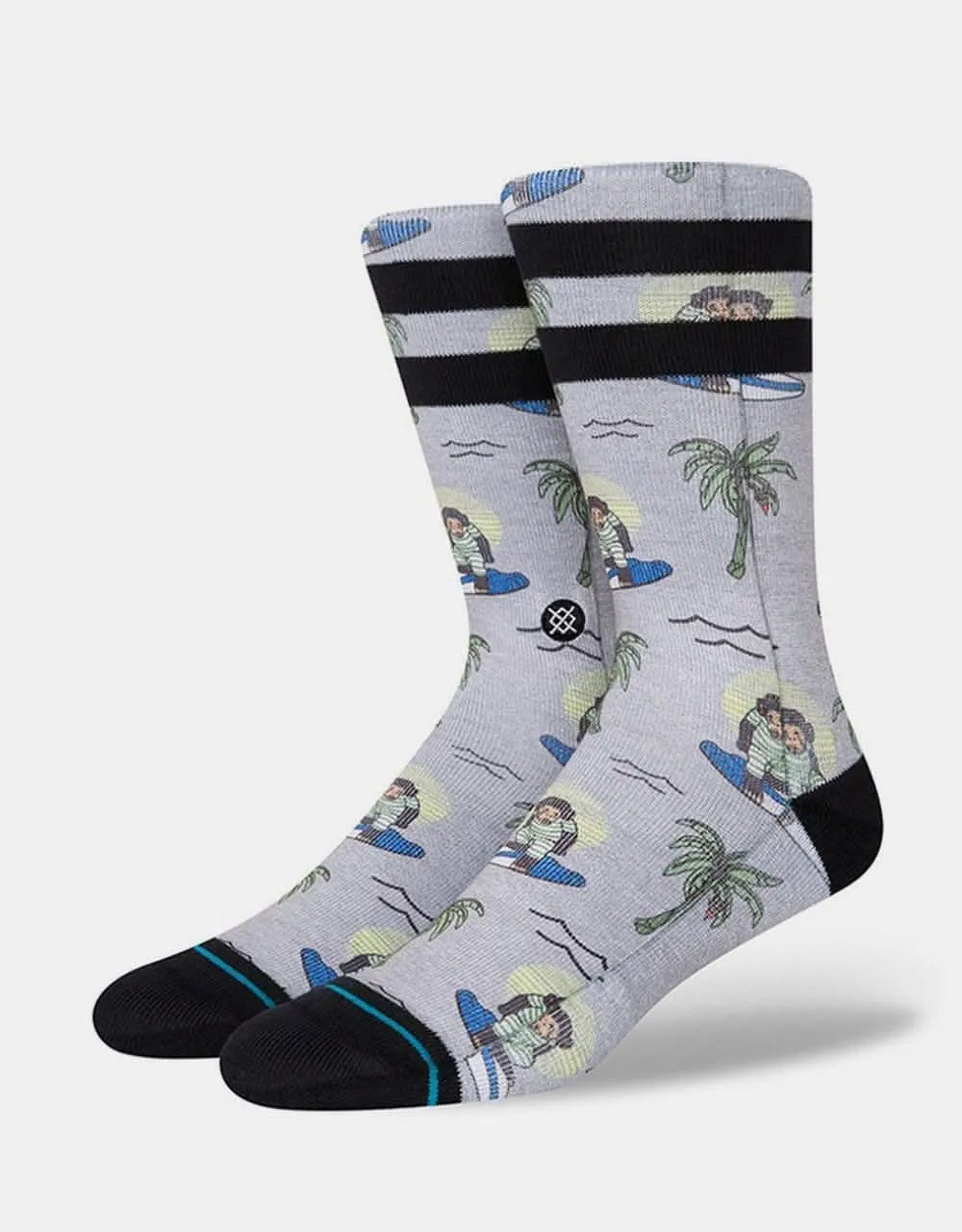 Stance Surfing Monkey Crew Socks - Grey