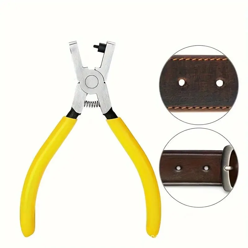 Universal 2.0mm Faux Leather Hole Punch Plier - Effortless Belt, Dog Collar, Shoe, and Craft Project Repair Tool