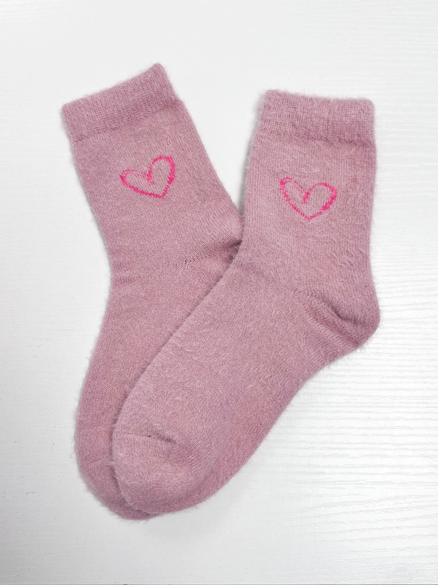 Valentine's Fuzzy Heart Socks