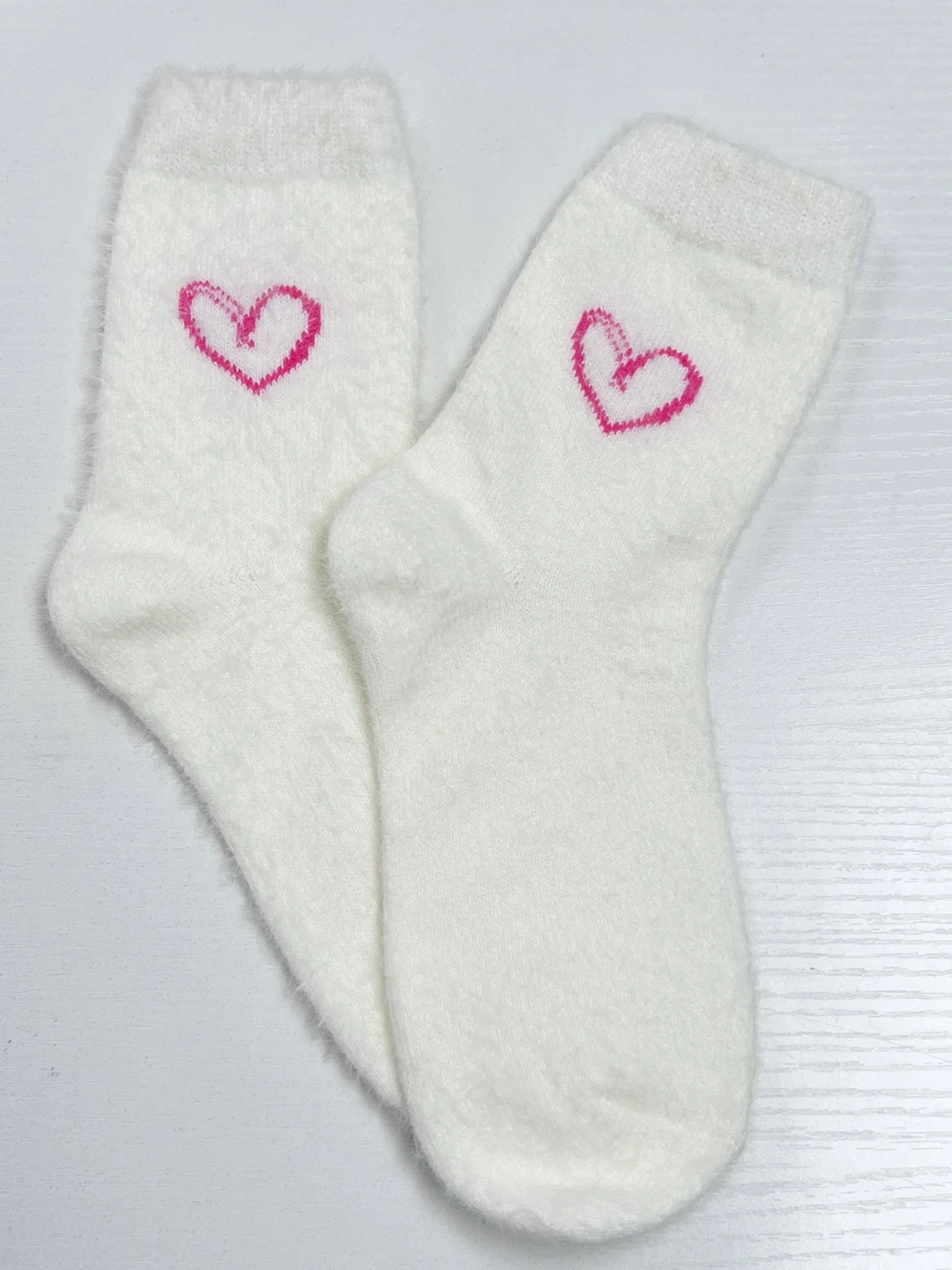 Valentine's Fuzzy Heart Socks