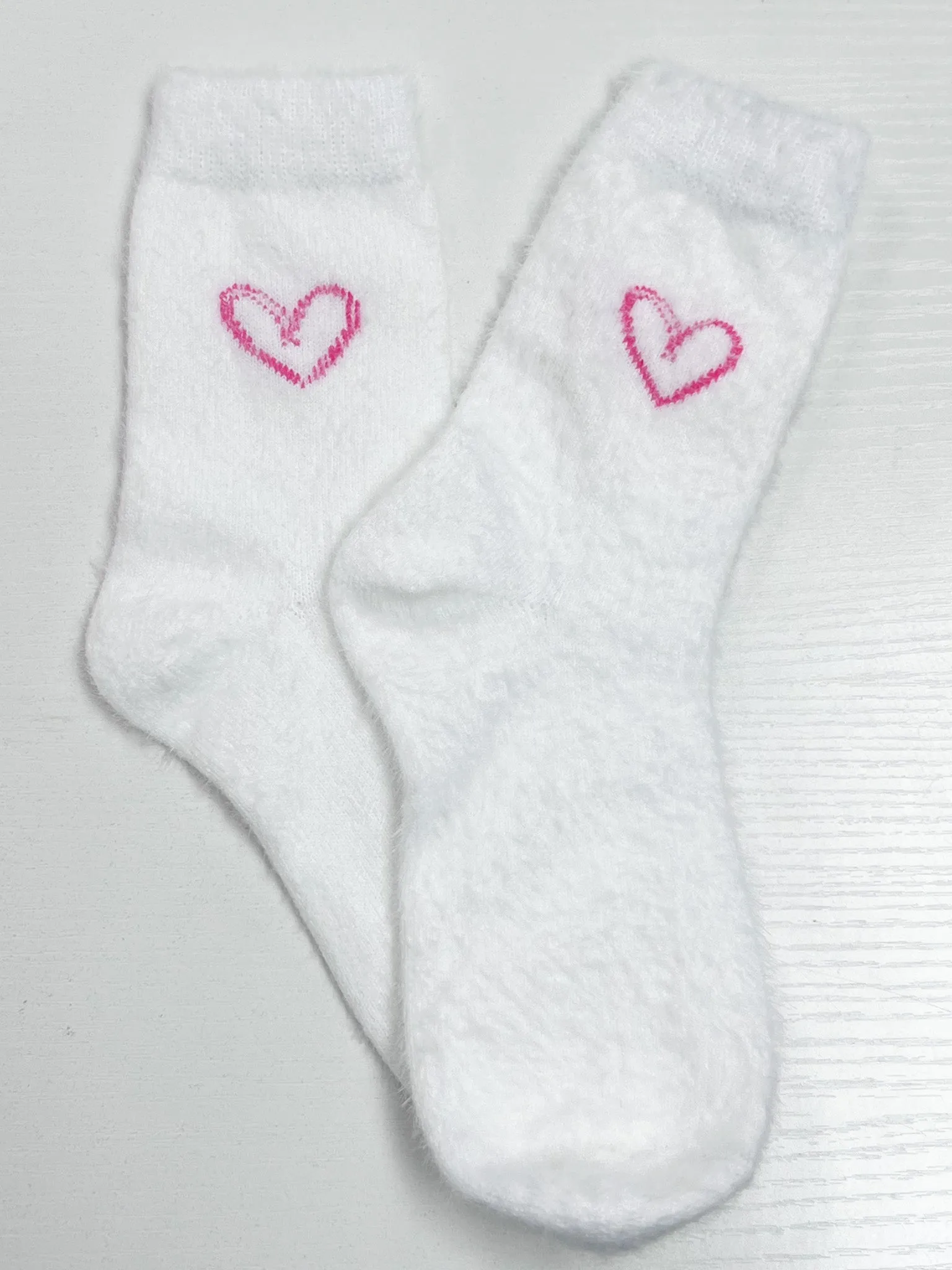 Valentine's Fuzzy Heart Socks