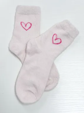 Valentine's Fuzzy Heart Socks