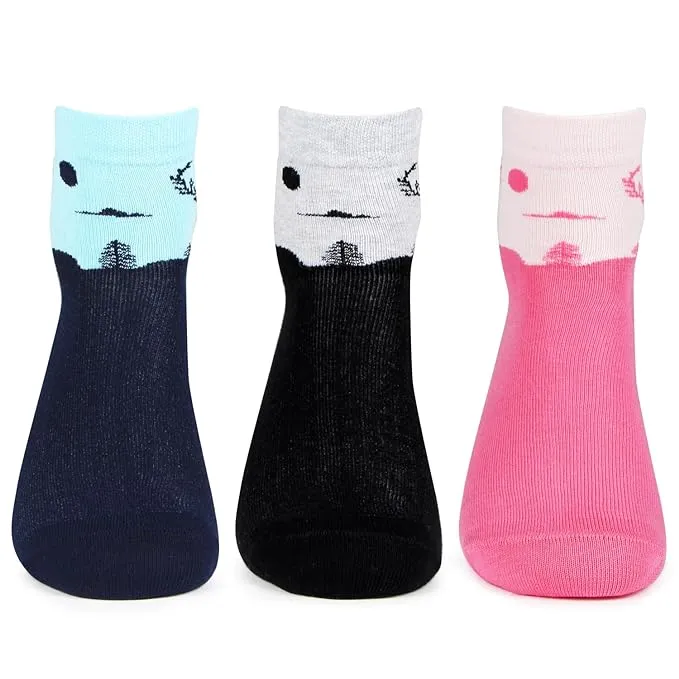 Women's Slope Style Reindeer Ankle Prints socks - Pack of 3